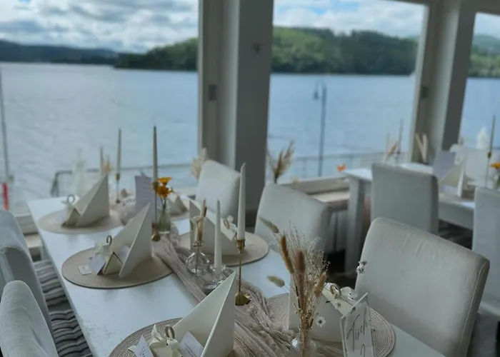 Strandhaus Edersee - Kaminzimmer, Seeblick, Badestrand, Seeterrasse Hotel Waldeck (Hessen)