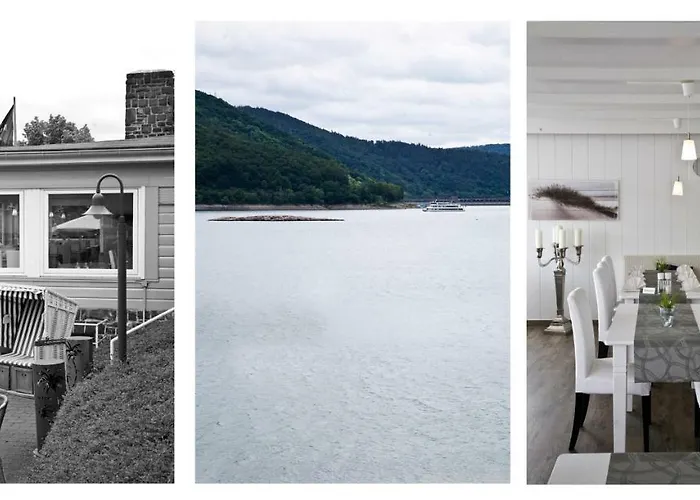 Strandhaus Edersee - Kaminzimmer, Seeblick, Badestrand, Seeterrasse 3* Waldeck (Hessen)